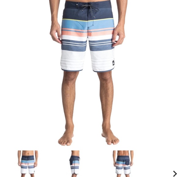Quicksilver Eye Scallop 20" Men’s Boardshort Shorts Swim Trunks - Picture 11 of 12